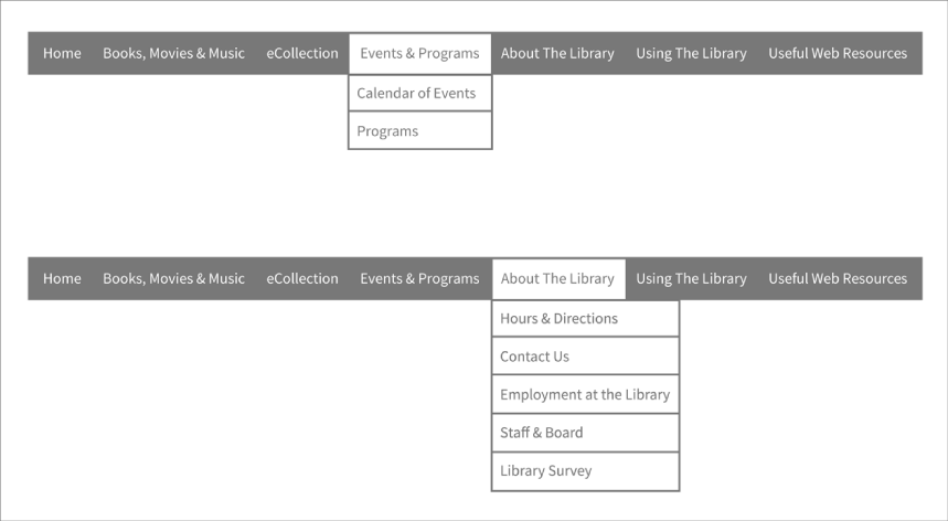 Wireframe Navigation 2