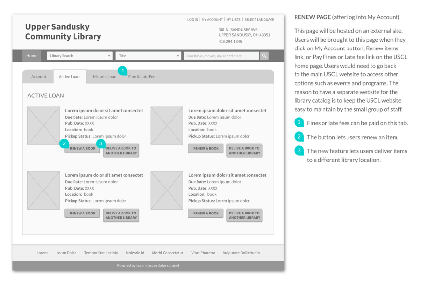 Wireframe Renew Page